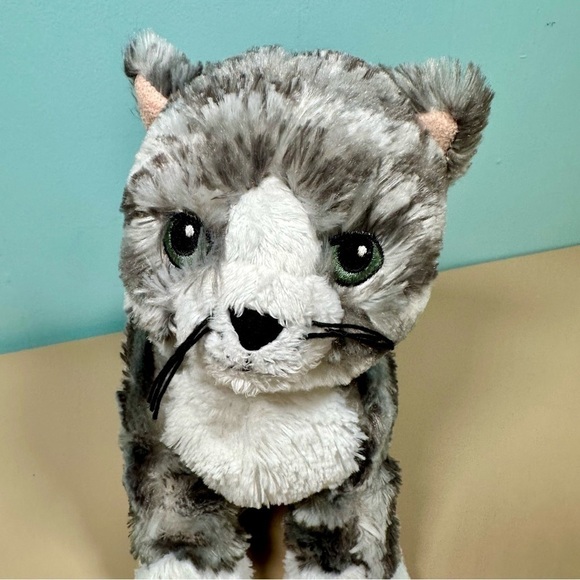 IKEA Kitty Cat  Plush Stuffed Animal Soft Toy Gray White Tabby Lilleplutt 9.5" - Picture 2 of 8